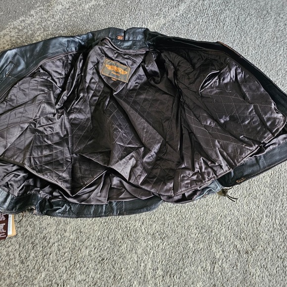 Vintage Unik Biker Jacket USA  Zip Outer Liner  XXL  Chest 44" - Picture 8 of 10